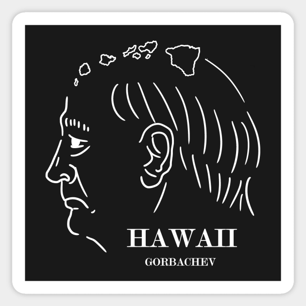 A funny map of Hawaii 3 Sticker by percivalrussell